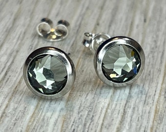 Schwarzer Diamant Ohrstecker Etsy