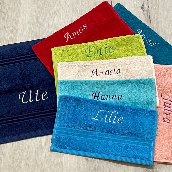 Soap towel 30 x 30 cm with desired name several colors washcloth wash mitt towel