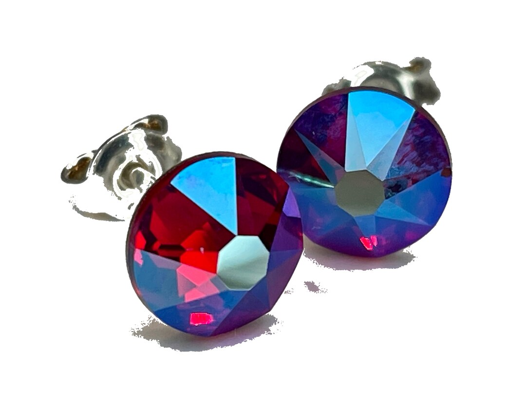 Boucles D'oreilles En Argent Sterling 925 Fait Main Avec Cristal Swarovski - Modèle Goutte/dangle Pour Femme