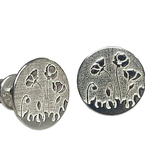 925 Sterling Silver Stud Earrings Poppy