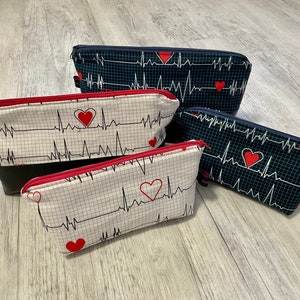 ECG heartbeat cosmetic bag toiletry bag travel first aid kit medicine bag doctor nurse