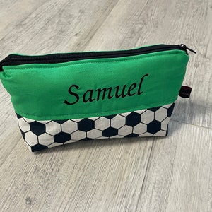 Waschtasche Kulturbeutel Fußball Handball Wunschname Name Bag Tasche Kulturtasche Football