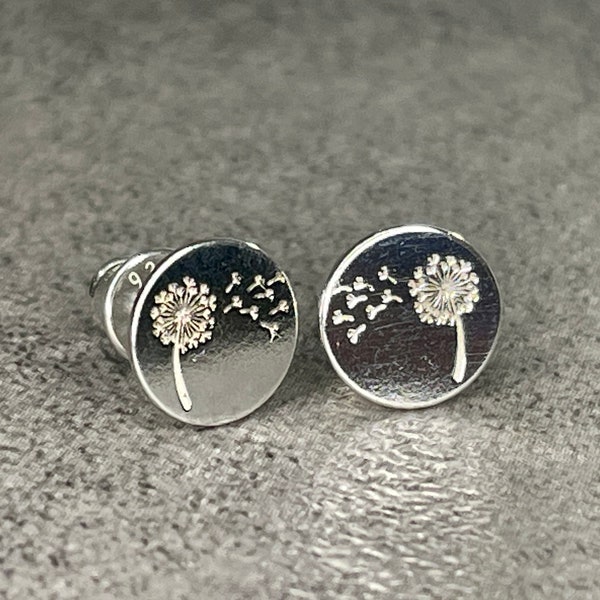 925 Sterling Silver Stud Earrings Dandelion