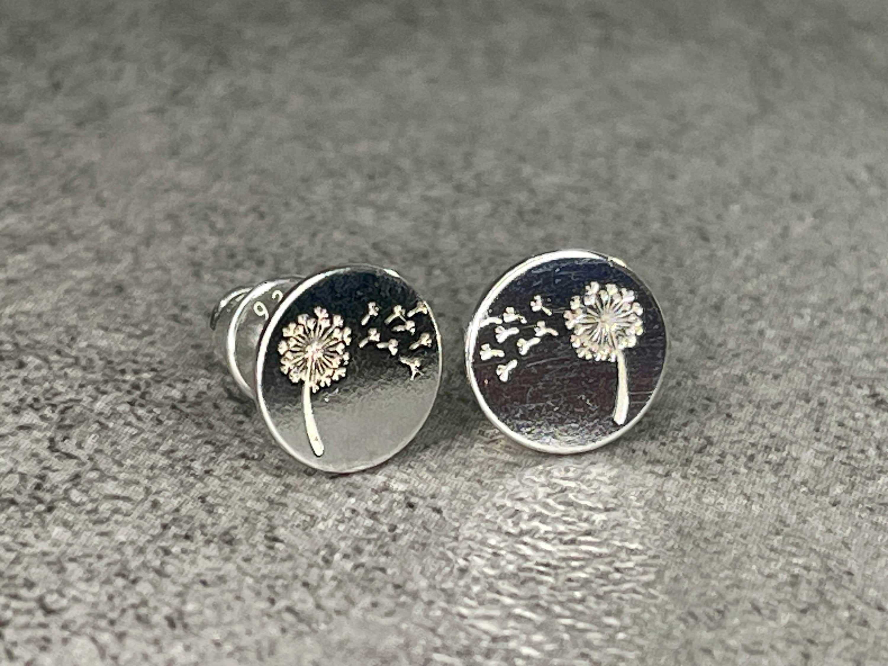 925 Sterling Silver Stud Earrings Dandelion