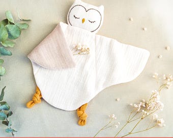 Schnittmuster für ein Eulen-Plüschtier (PDF) und französische Videoanleitung