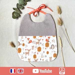 Patron bavoir bébé PDF et tutoriel vidéo français