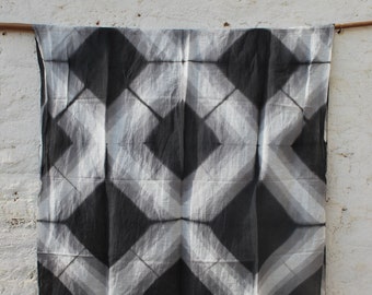 Handwoven Itajime Shibori Fine Linen Dupatta