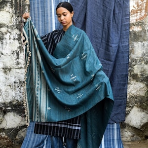The Handwoven Dream | Traditional Handwoven wool x silk shawl