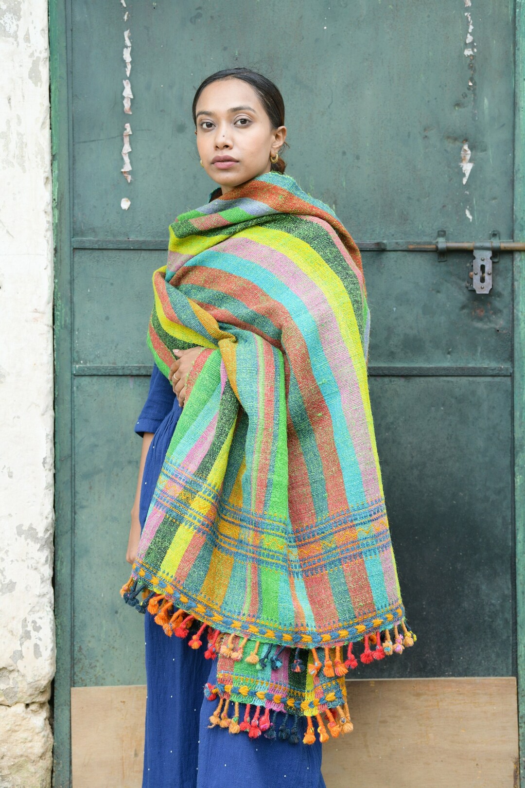 Hand Woven Wool Throw Blanket Etsy