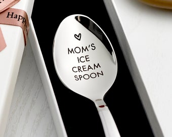 foodie gift custom stamped spoon treat yo self ice cream spoon Easter basket birthday gift
