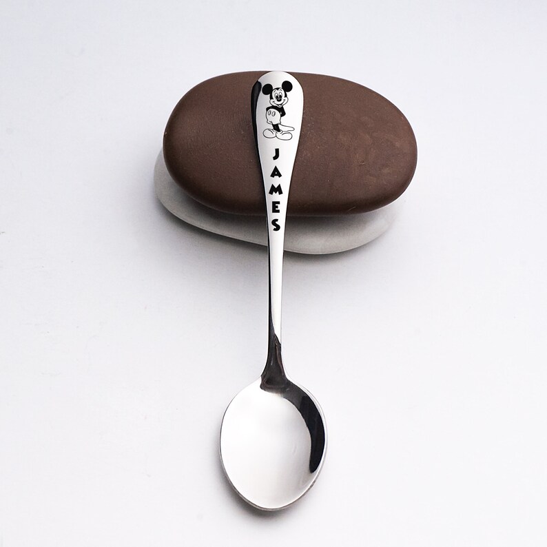 Personalized baby spoon for Mickey mouse lovers Funny birthday Etsy