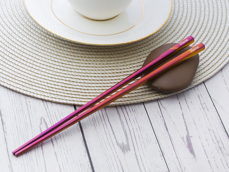 Chopsticks custom laser engraving name with your message Etsy