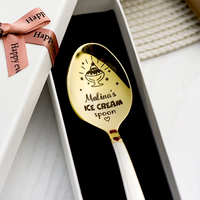 Personalized ice cream scoop with laser engraving your custom Etsy