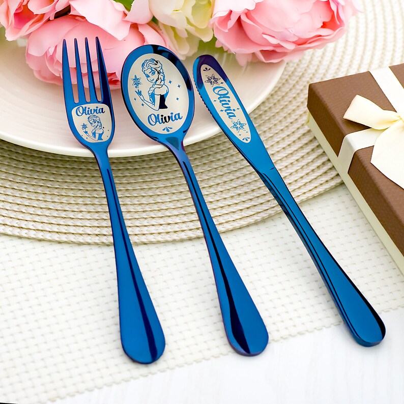 Personalized baby gifts Unicorn gifts for girls Personalized children/'s unicorn cutlery with engraved Baby name Gift for kids