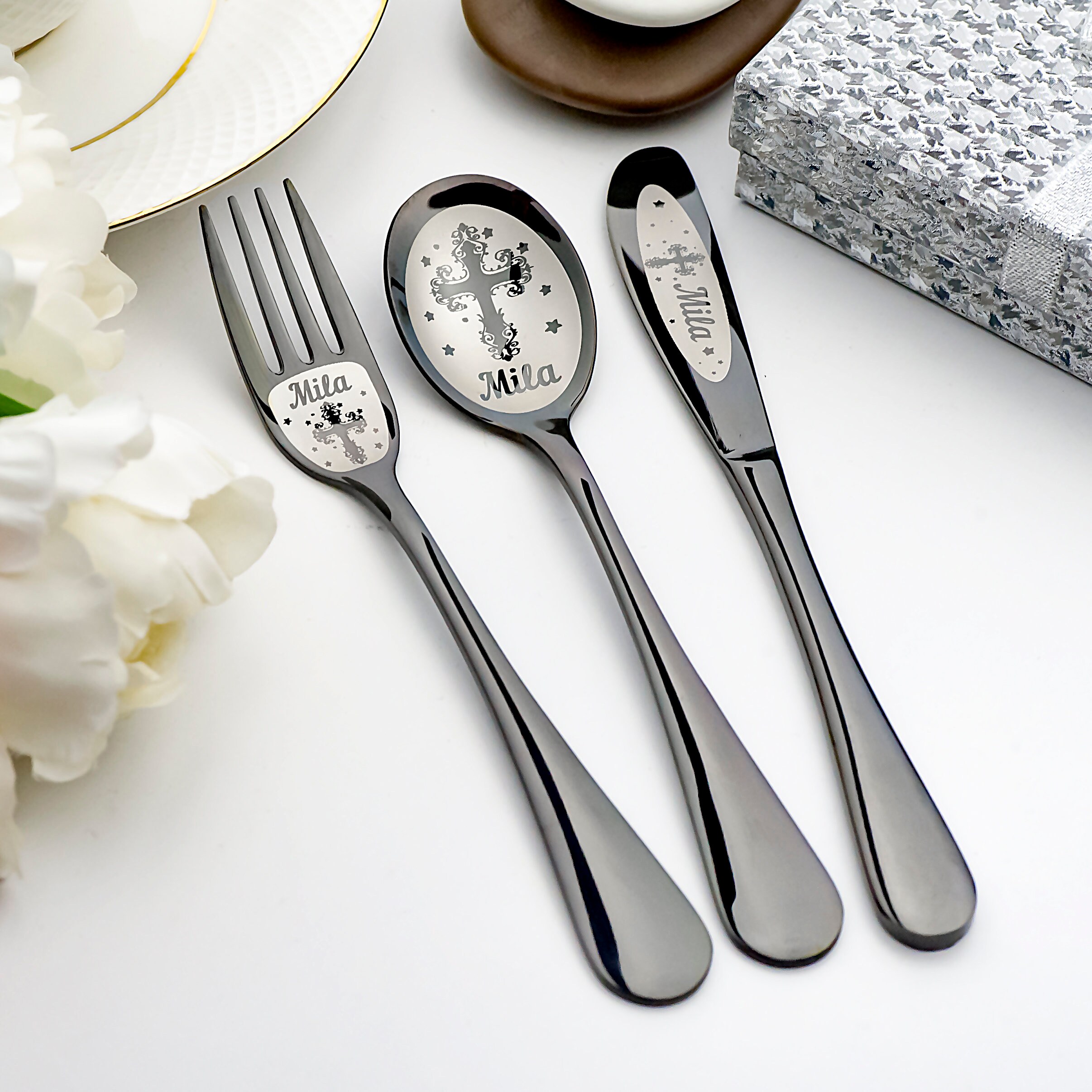 Personalized baby spoon engraved with baby name Childrens Etsy