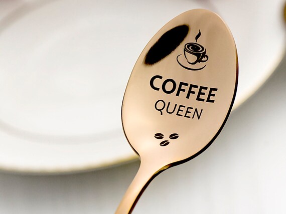 Coffee lover personalized spoon with engraved name gift for sister grandma gift personalized gift