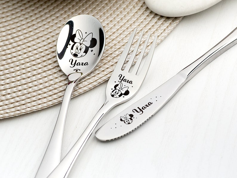 Mickey Mouse gift personalized baby cutlery with engraved Etsy