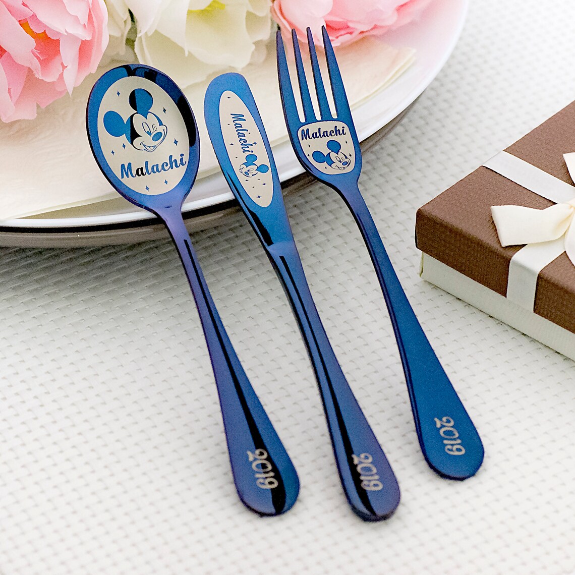 Mickey Mouse gift personalized baby cutlery with engraved Etsy