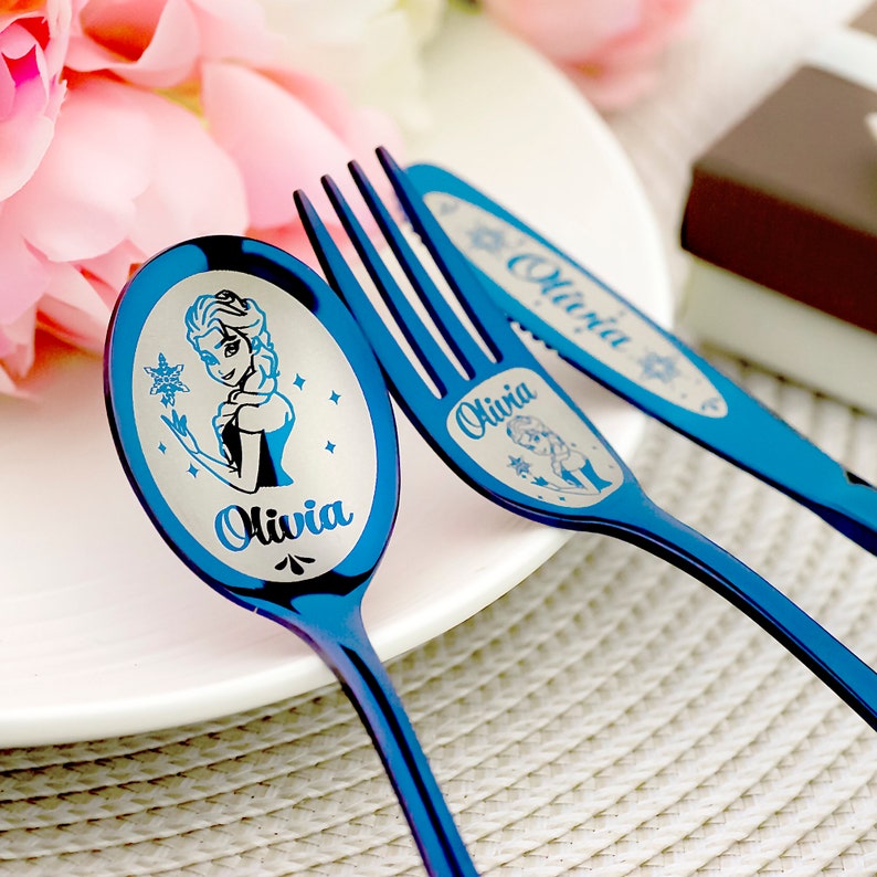 Personalized baby gifts Childrens flatware with engraved Elsa Etsy