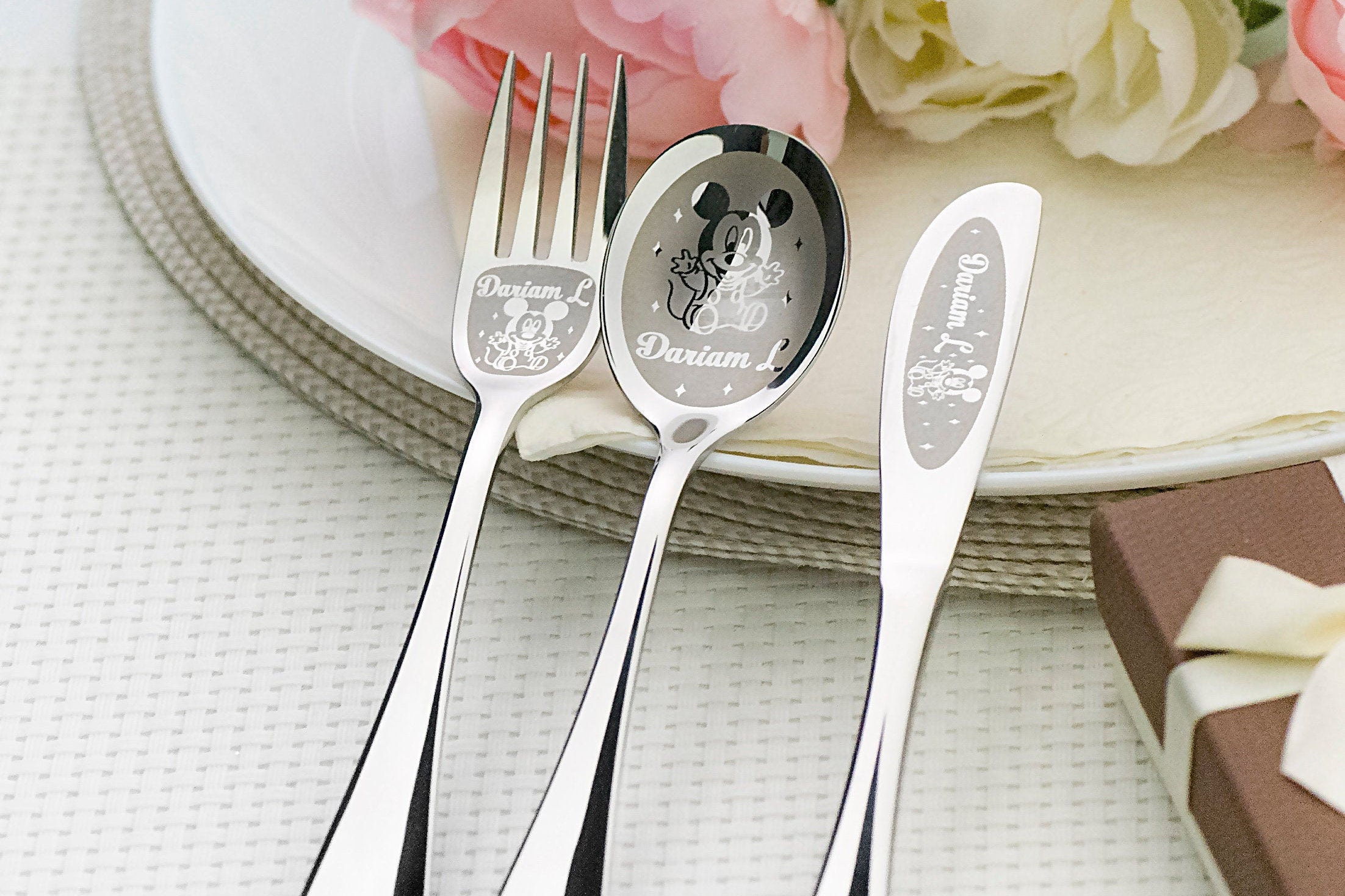 Personalized baby gifts Custom cutlery Disney Flatware Set Etsy