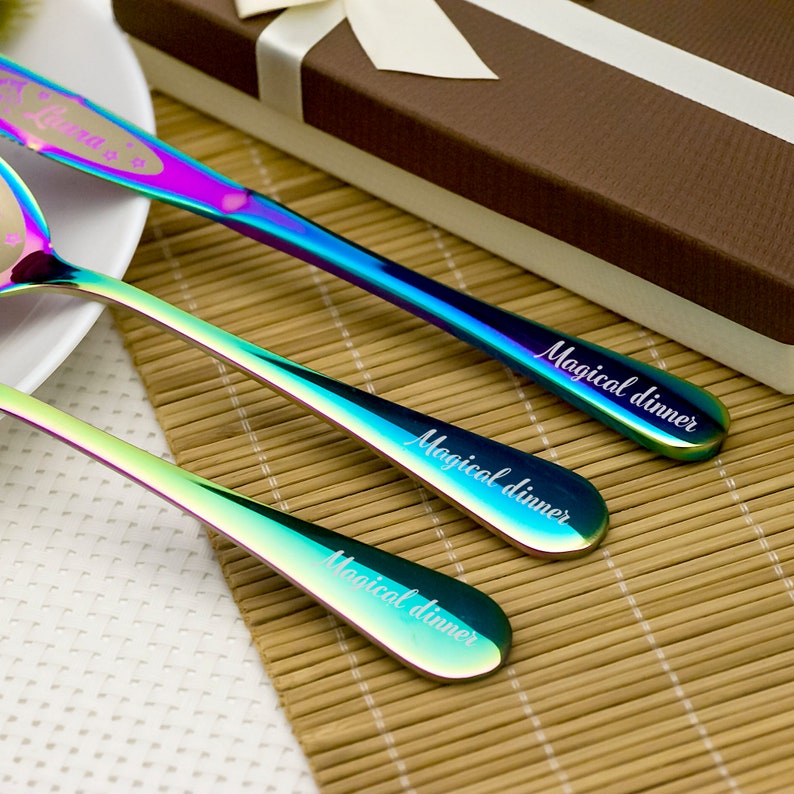 Personalized baby gifts Unicorn gifts for girls Personalized children/'s unicorn cutlery with engraved Baby name Gift for kids