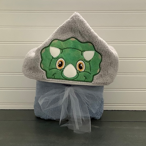 Hooded Towel, Triceratops