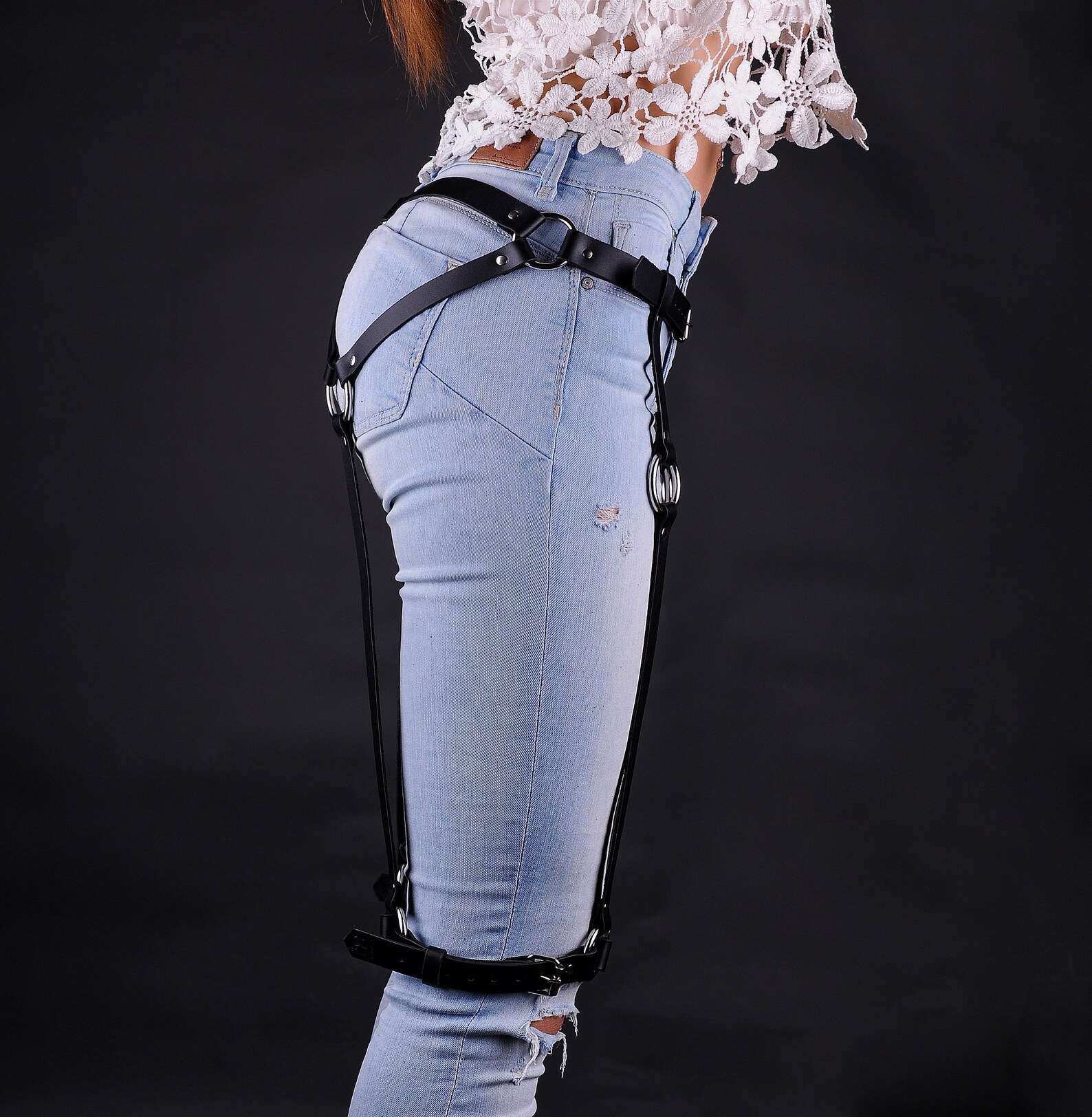 Leather Harness Leather Garter Garter Belt Leather Harness Etsy