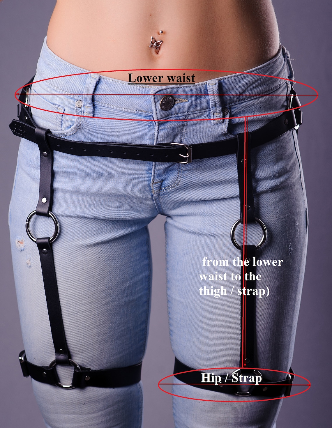 Leather Harness Leather Garter Garter Belt Leather Harness Etsy