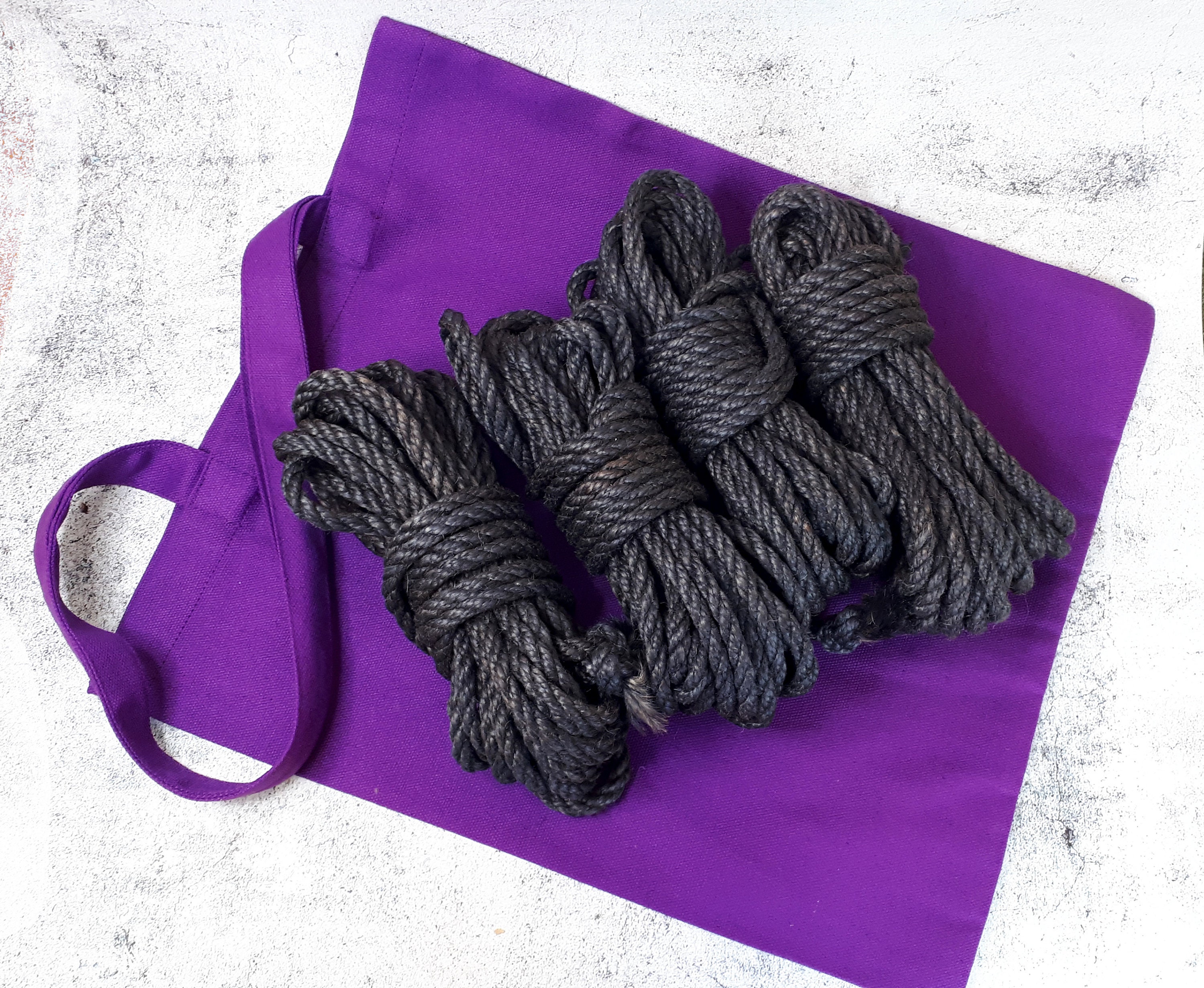 BDSM Shibari Rope Black Kit 4x26ft 6mm Shibari Jute Rope for - Etsy