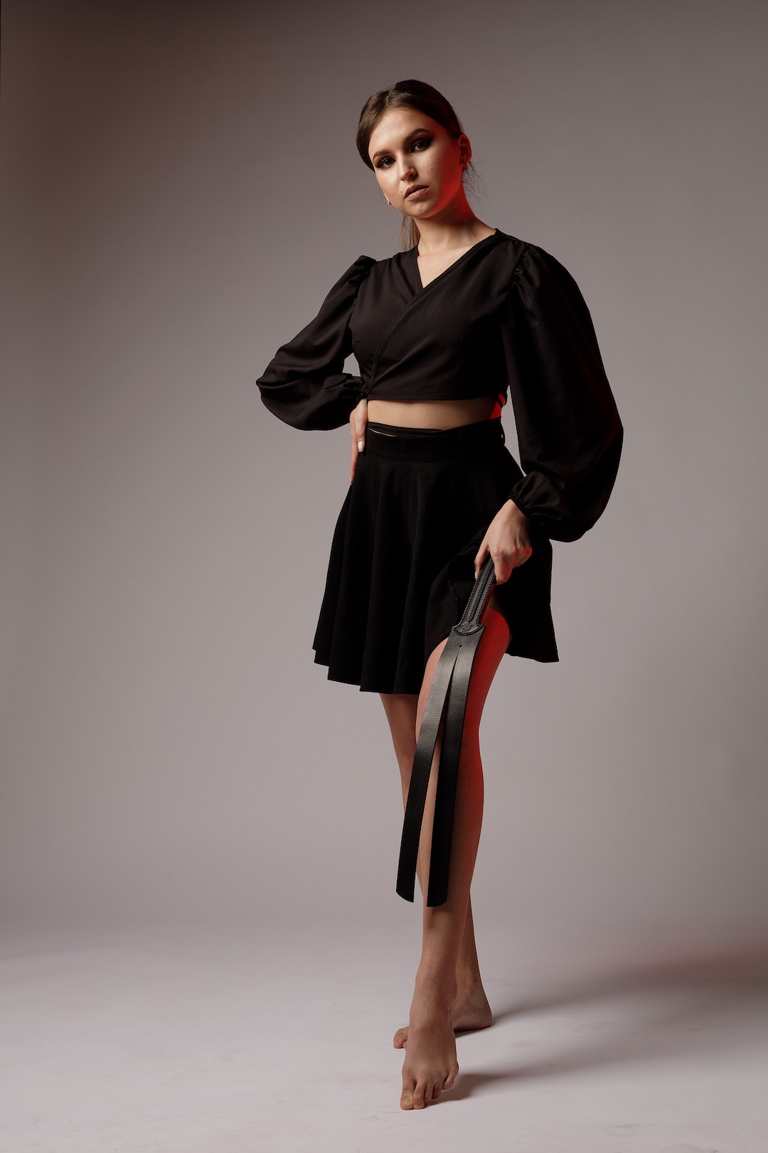 Leather Tawse or Spanking Strap Can Be Used as Bdsm Leather Whip