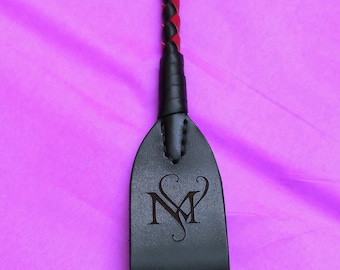 BDSM Leather riding crop, leather whip, sex toy for spanking paddle, leather flogger+storage bag