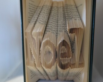 Folded Book Art- Noel