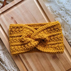 Crochet Ear Warmer Pattern, Star Stitch Twisted Headband PDF Download