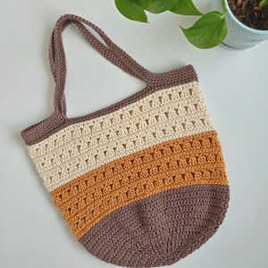 Crochet Market Bag Pattern, PDF Download - Reusable Tote, US Terms