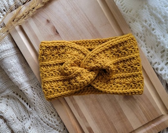 Easy Crochet Twisted Headband Pattern/ All Sizes Starry Ridge Headband