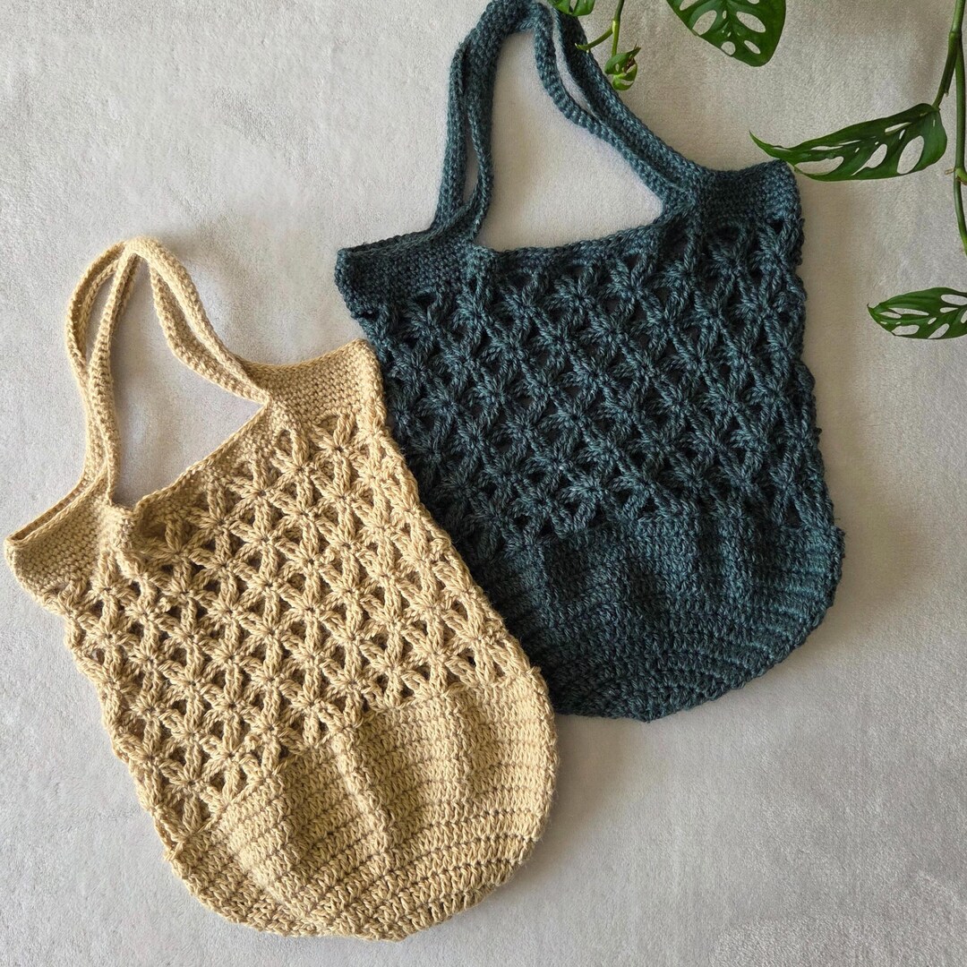 Crochet Market Bag Pattern - Easy Beginner Friendly Toet - Etsy