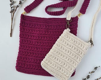 Crochet Pattern - Starry Ridge Bag Collection – Crossbody & Mini Star Stitch Tote (PDF Pattern)