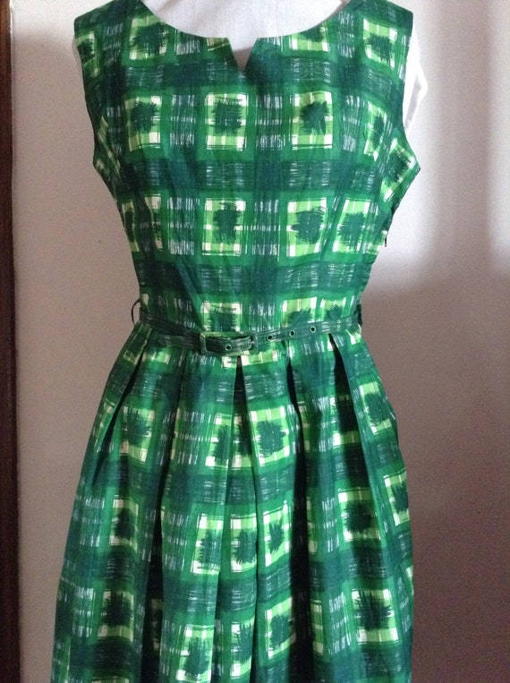 Vintage Original Cotton 1950's Banner Dress