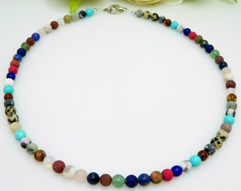 necklace, necklace, necklace, pearls, gemstone mix, multicolor, multicolor, colorful