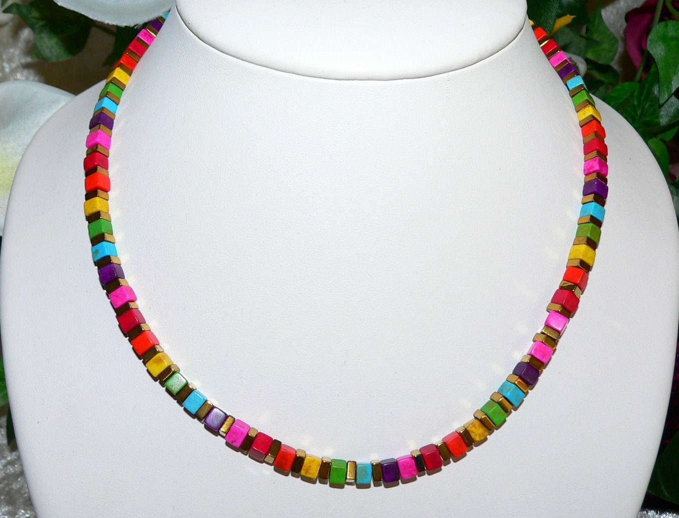 Collana con catena in alluminio arcobaleno Descadero