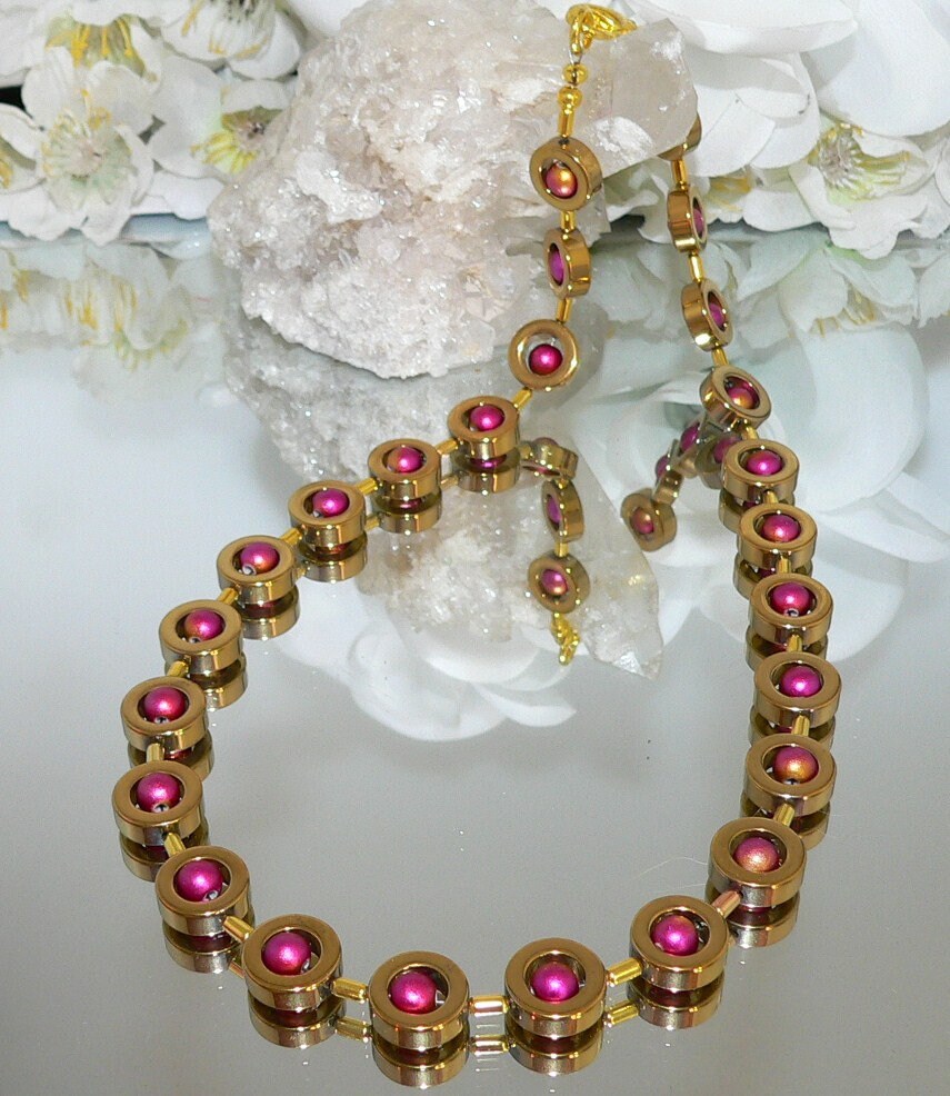 Sautoir collier bracelet hematite aimantee   Montres & Bijoux