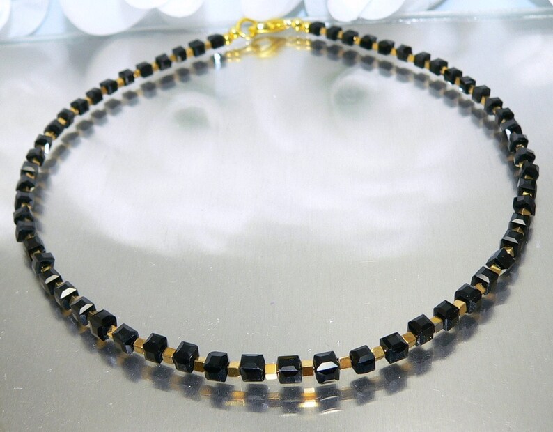 Chain, Necklace, Collier, Chain of Cubes, Cube, Glass, Glass Jewellery ...