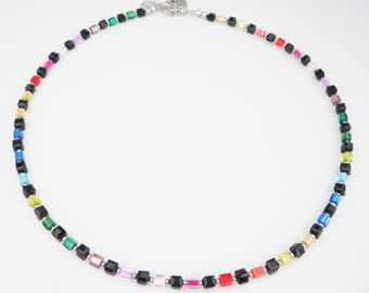 Collana catena strass in acciaio con stelline ⋆ Ricciolo New & Dark