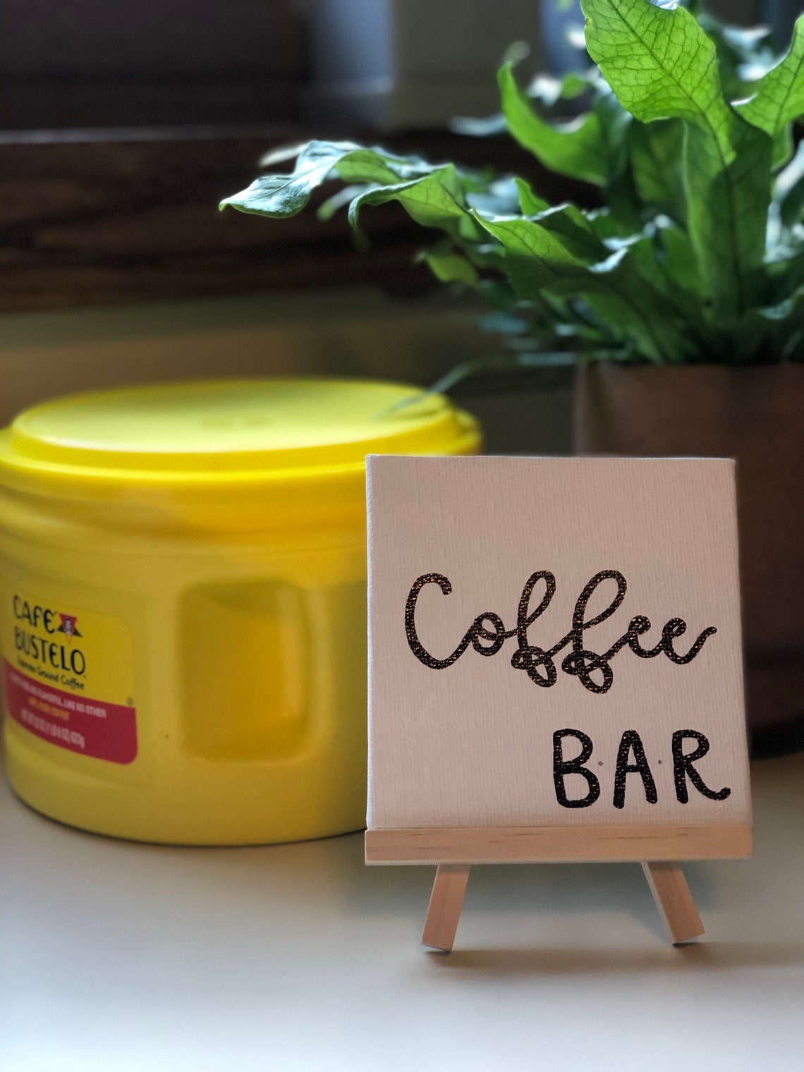 Coffee Bar Table Sign With Easel Etsy