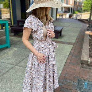 Mama Nursing Dress Breastfeeding Beige Dress Baptism Dress for Mom or Godmother Christening Dress for Mom Baptism Outfit for Mom Etsy