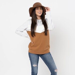 Nursing Sweatshirt For Breastfeeding Hoodie Breastfeeding Sweatshirt Zipper Babywearing Sweatshirt Nursing Hoodie Camel Sweetheart