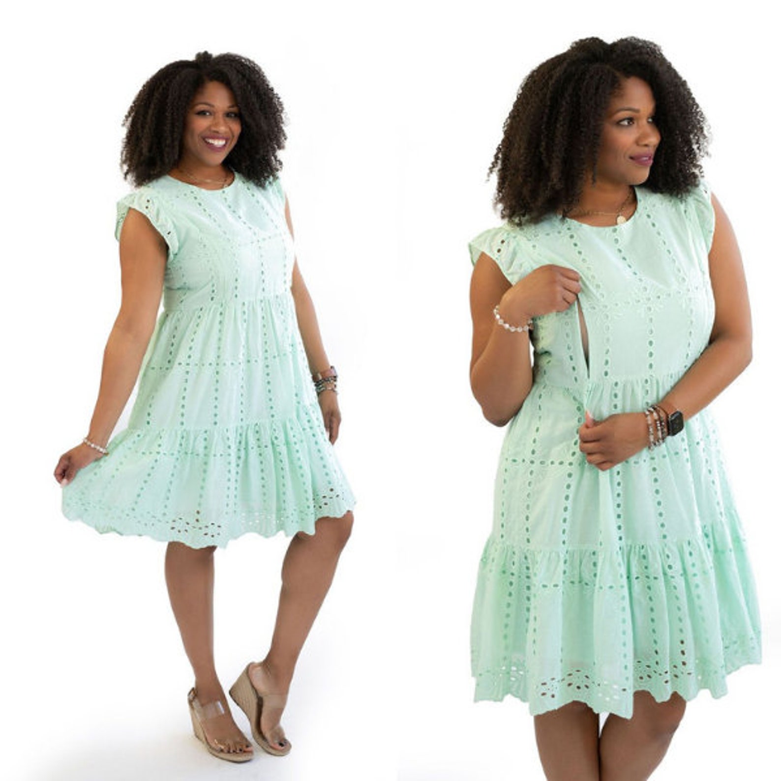 Nursing Dress for Church Wedding Eyelet Breastfeeding Etsy