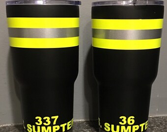 Custom Bunker Gear Tumbler- 30oz RTIC Powder Coated