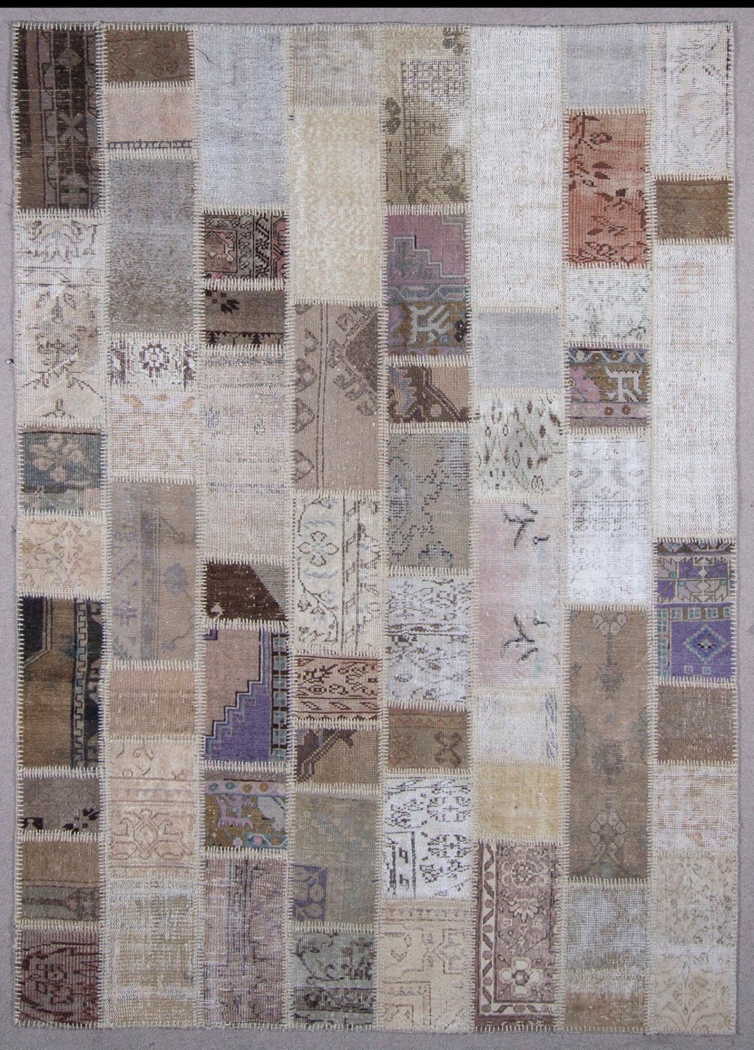 52.5×185.5 Patchwork ViNTAGE TURKiSH RUG Handmade Patchwork Rug Made From Vintage Turkish Village