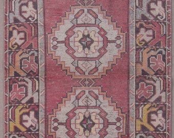 MS-589 Turkish, Handmade, Oushak,  Vintage Rug..The size is 282 x 88 cm.., 9' 2" x 2' 9'' ft.. Shipping included..